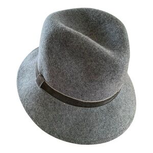 Ann Taylor Gray Fedora Wool Hat